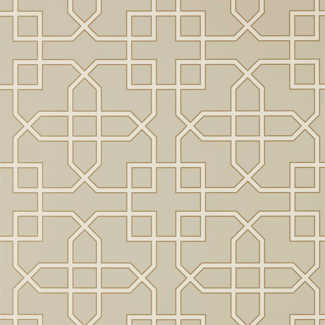 SANDERSON Hampton Trellis Wallpaper Geometric Linen Rotary/Gravure Wide Width Printed Wallpaper - DGLW216659