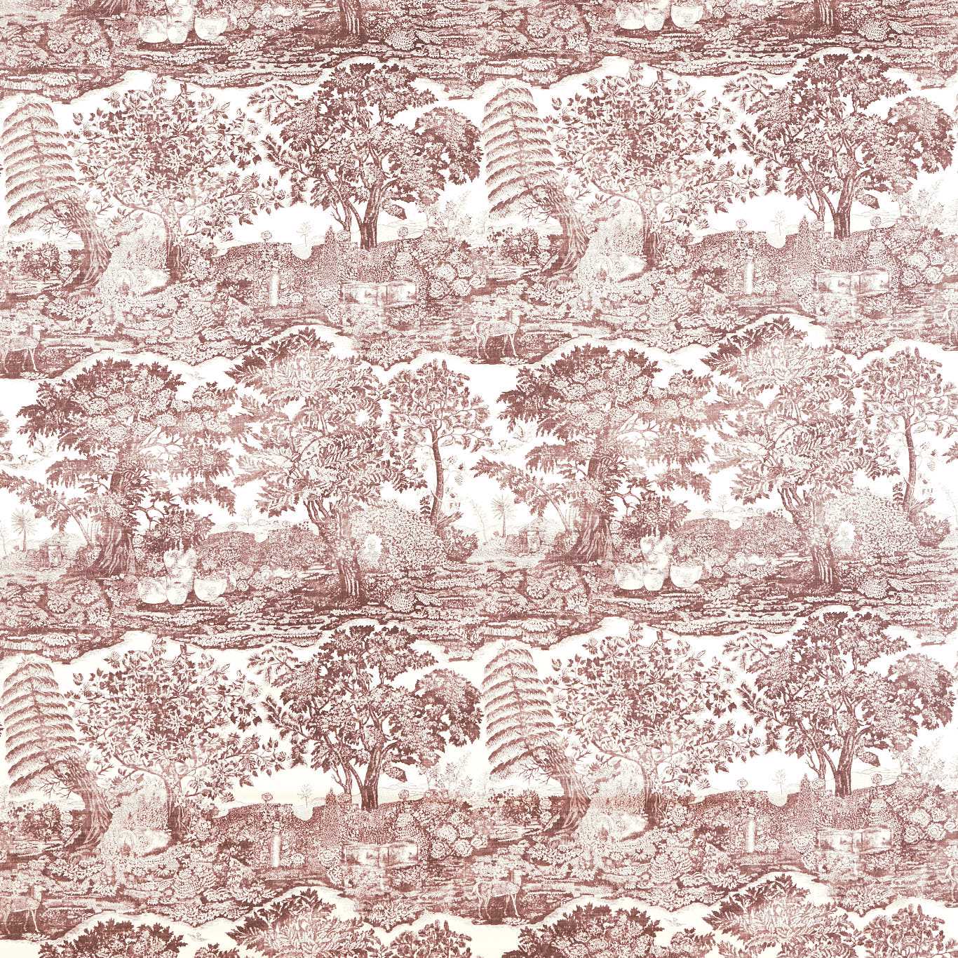 SANDERSON Highgrove Toile Fabric Landscapes Gritstone - DHIF227310