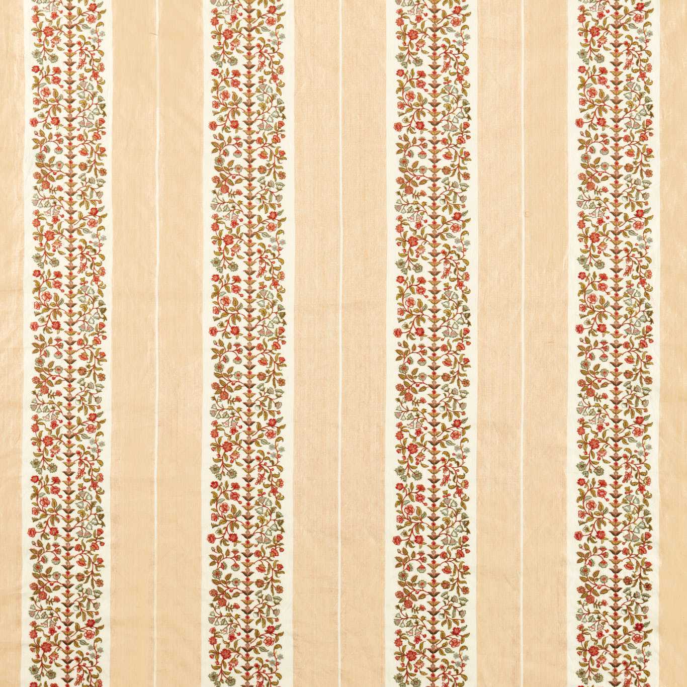 SANDERSON Pergola Embroidery Fabric Stripes High Tea - DHIF237604