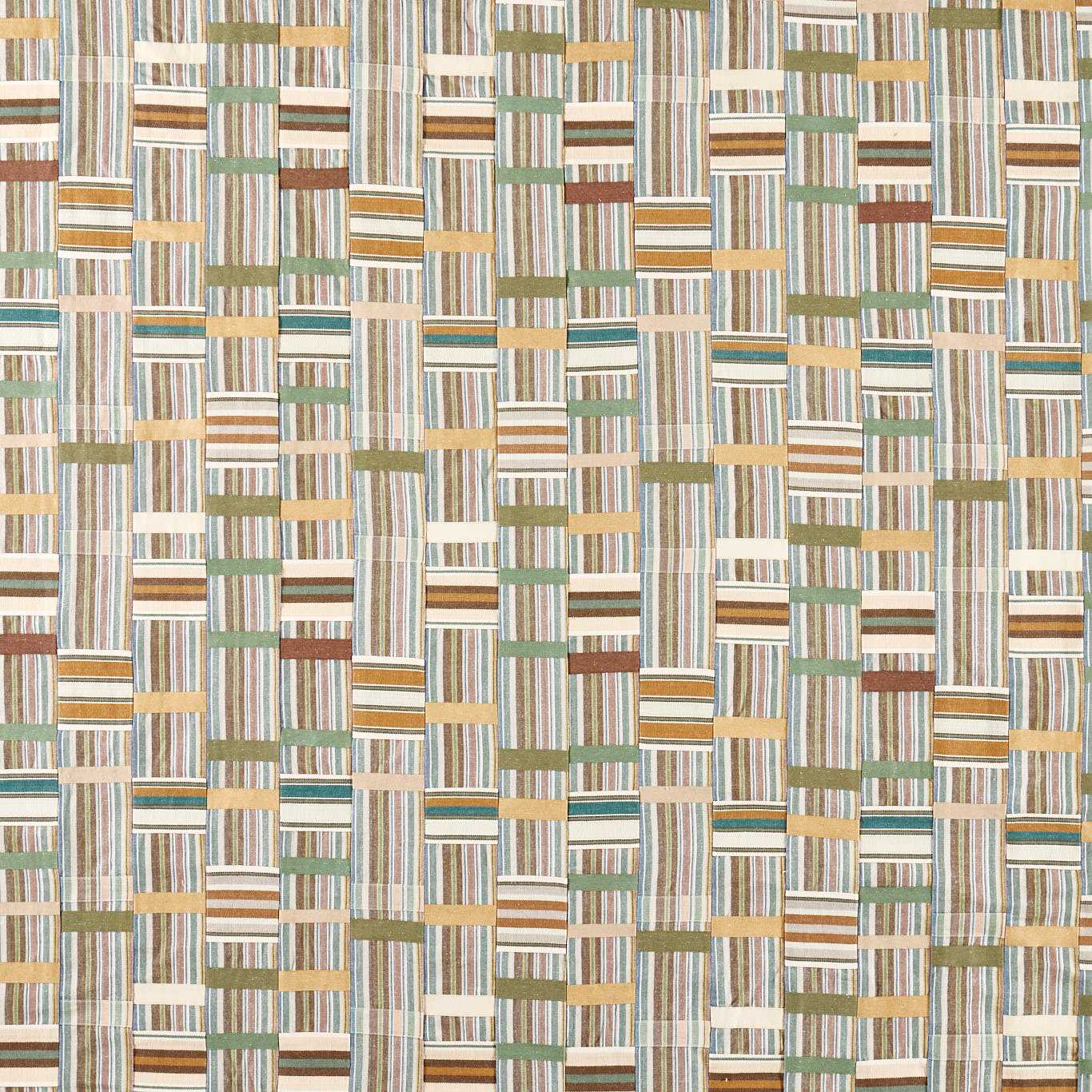SANDERSON Ewe Cloth Fabric Stripes Lichen,Fern - DHIF237613