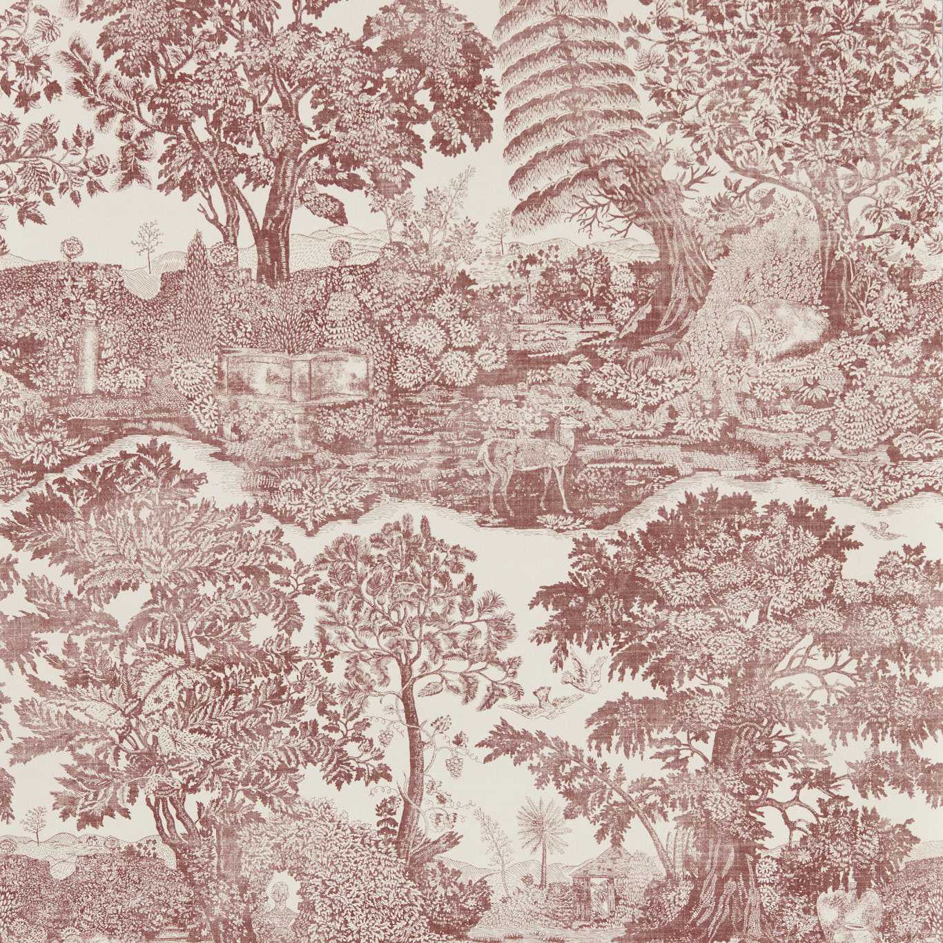 SANDERSON Highgrove Toile Wallpaper Leaves , Trees Oak Digital Printed Wallpaper Wide Width - DHIP217478