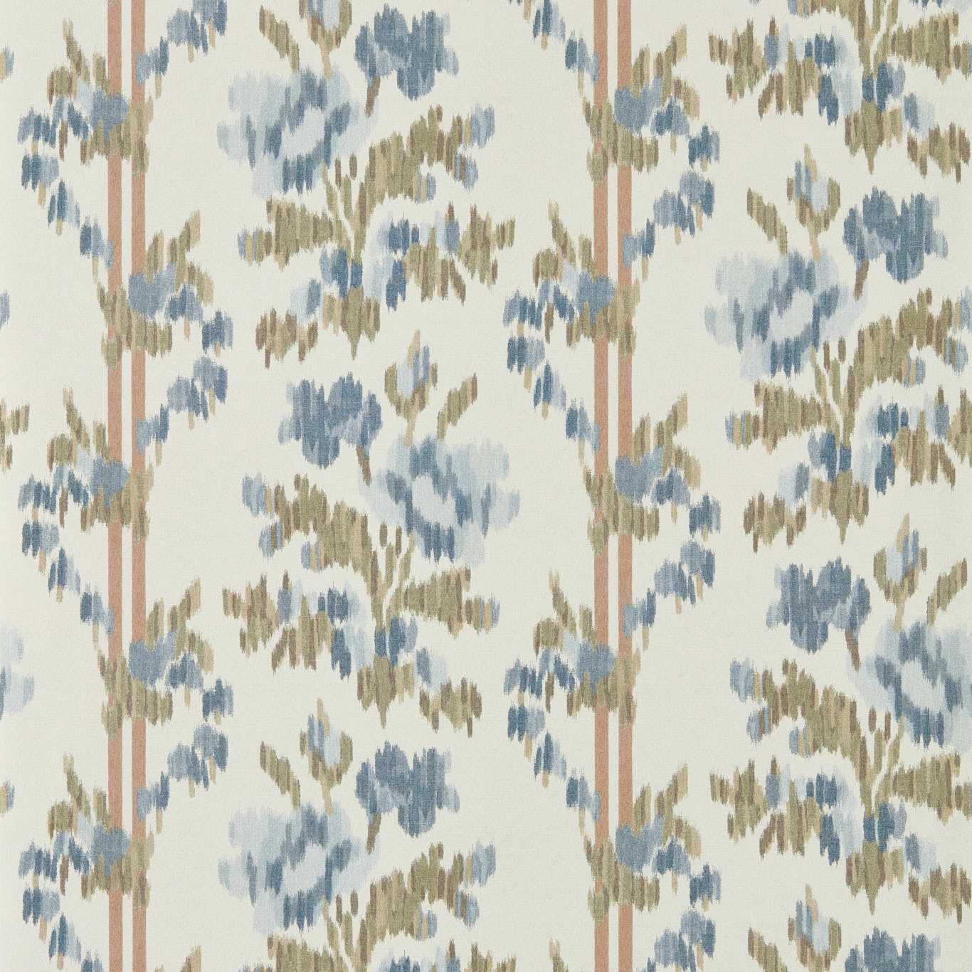 SANDERSON Apothecary Rose Wallpaper Contemporary, Floral Ether Blues Digital Printed Wallpaper Wide Width - DHIP217496
