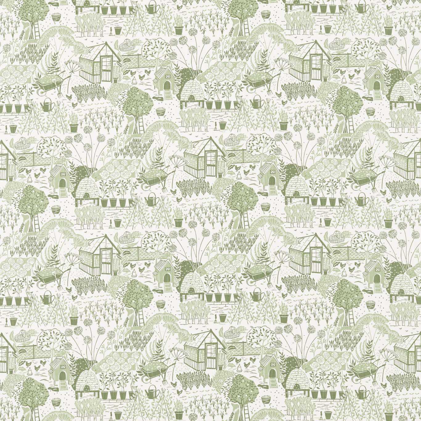 SANDERSON The Allotment Fabric Other Fennel - DHPO226360