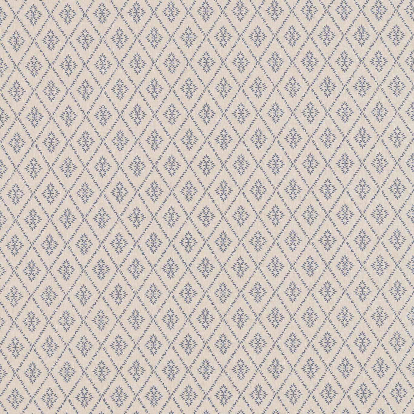 SANDERSON Caraway Fabric Geometric Denim - DHPO236426