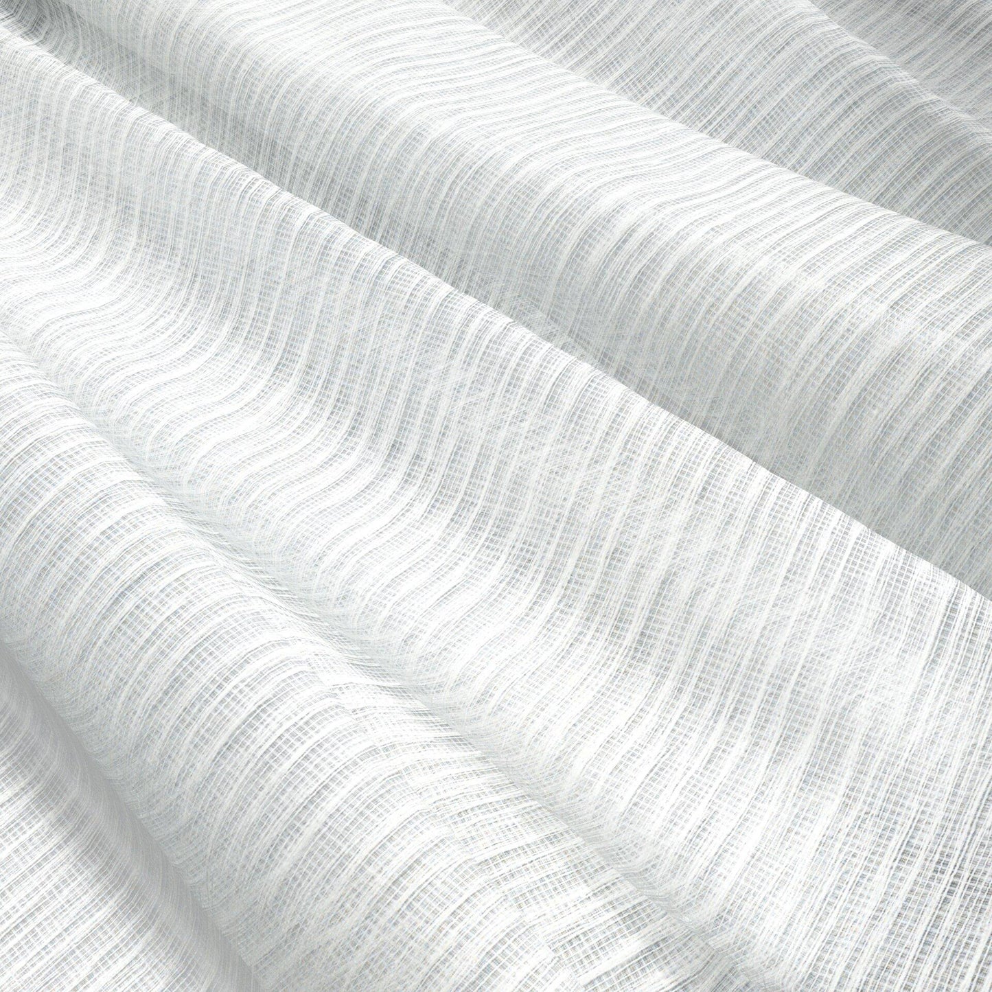Pearl-white sheer fabric with subtle strie texture and soft drape; wide width.