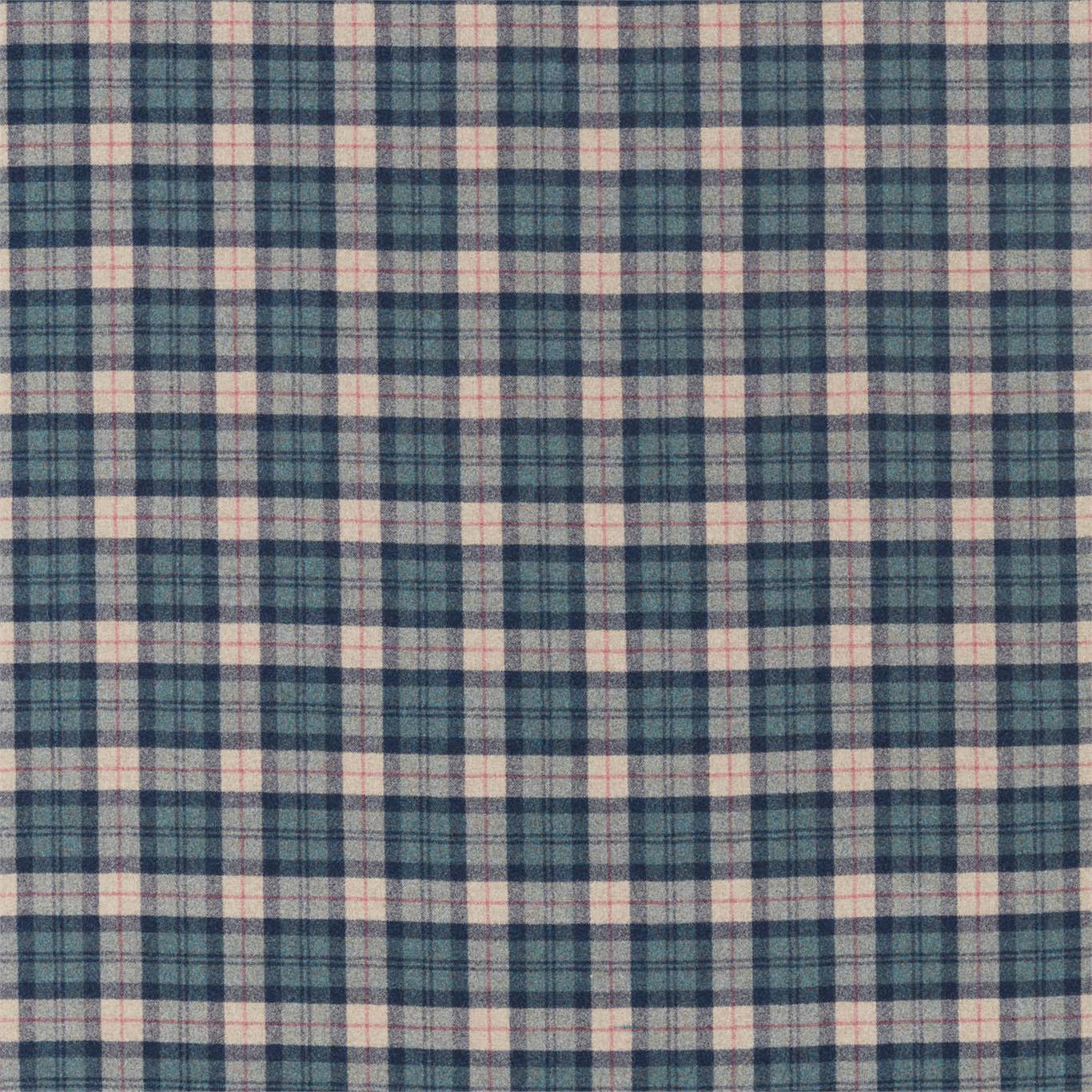 SANDERSON Fenton Check Fabric Checks Teal - DISW236739