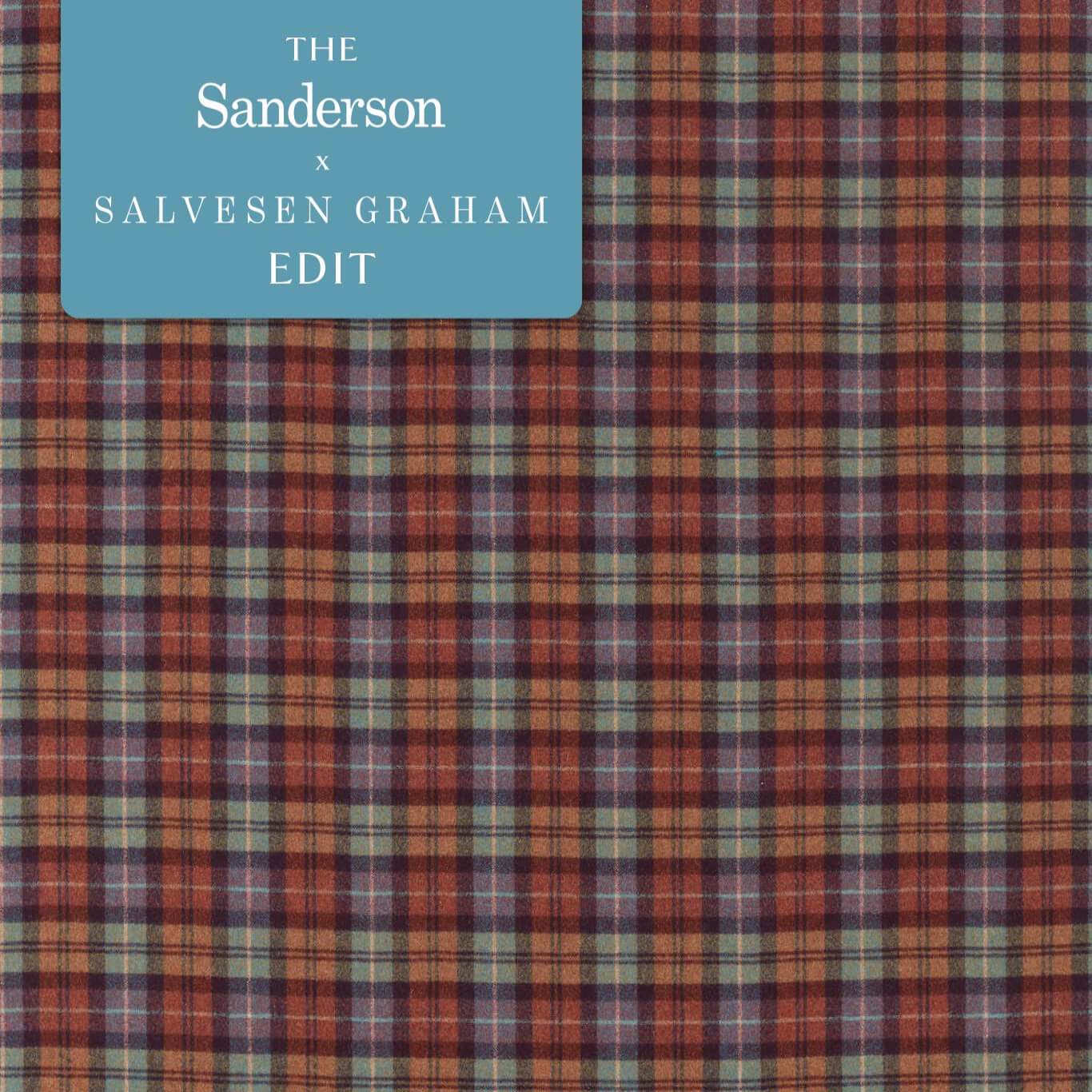 SANDERSON Fenton Check Fabric Checks Russet,Amber - DISW236742