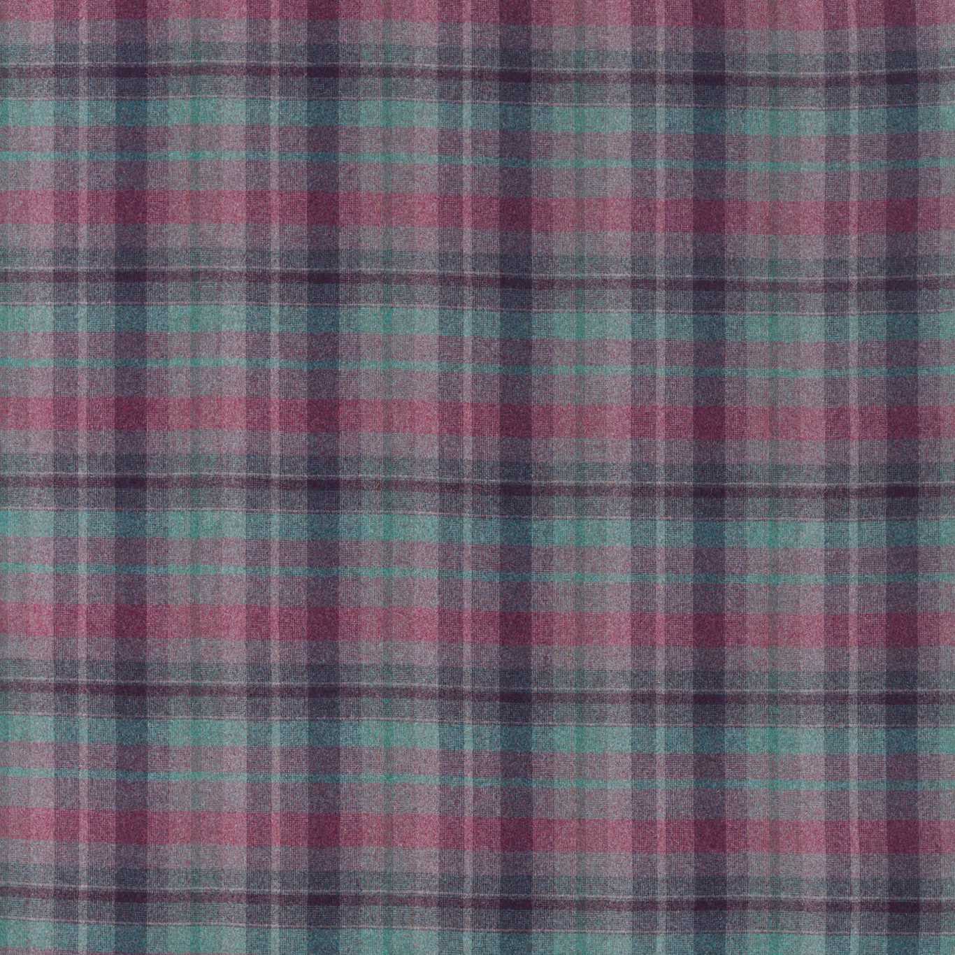 SANDERSON Samphrey Check Fabric Checks Fig,Teal - DISW236745