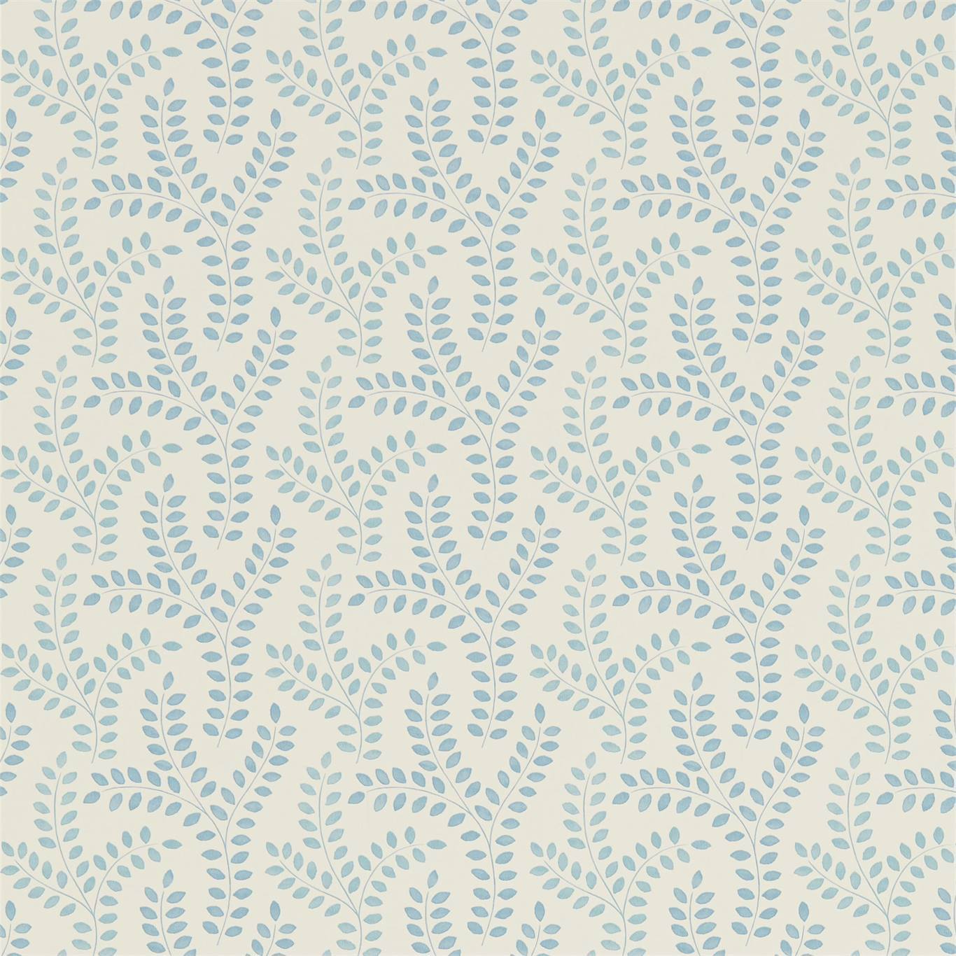 SANDERSON Yarton Wallpaper Leaves , Trees Cornflower Blue Gravure Printed Wallpaper - DLMW216886