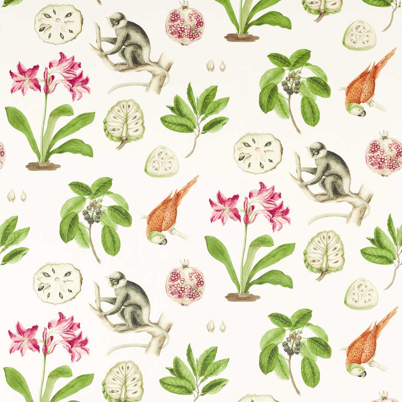 SANDERSON OUTLET Capuchins Fabric Animals Multi - DLUM226944