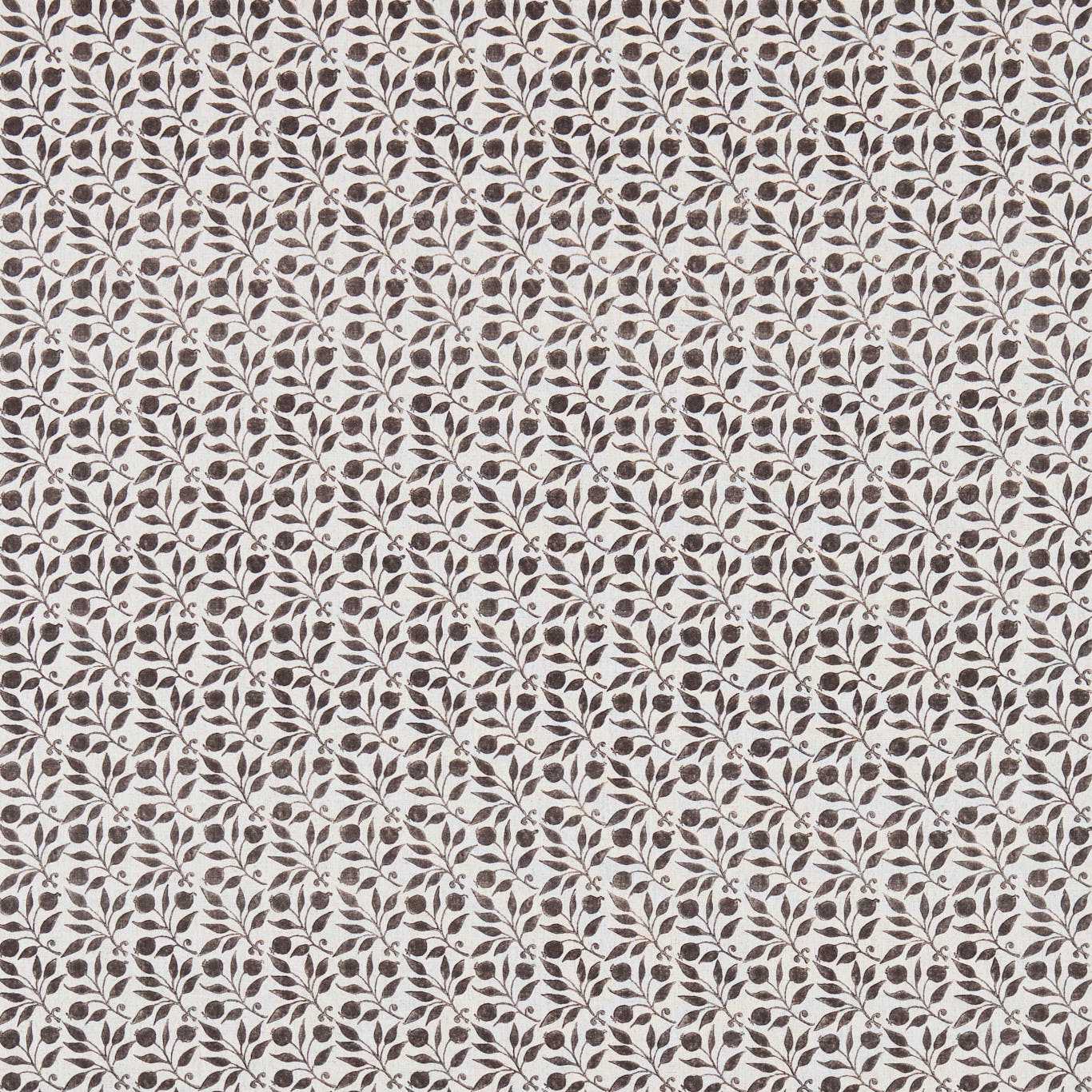 MORRIS & CO Rosehip Fabric Leaves , Trees Black,Ecru - DM3P224488