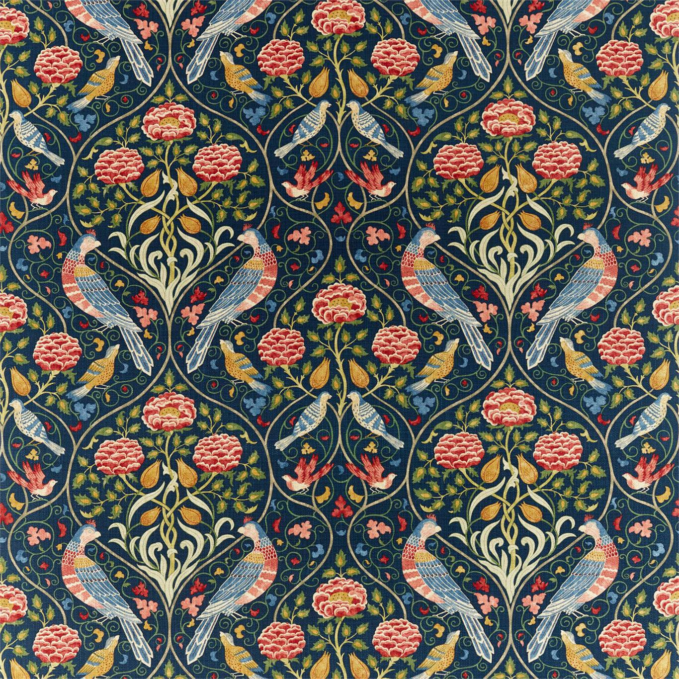 MORRIS & CO Seasons By May Fabric Classic Floral Indigo - DM5F226591