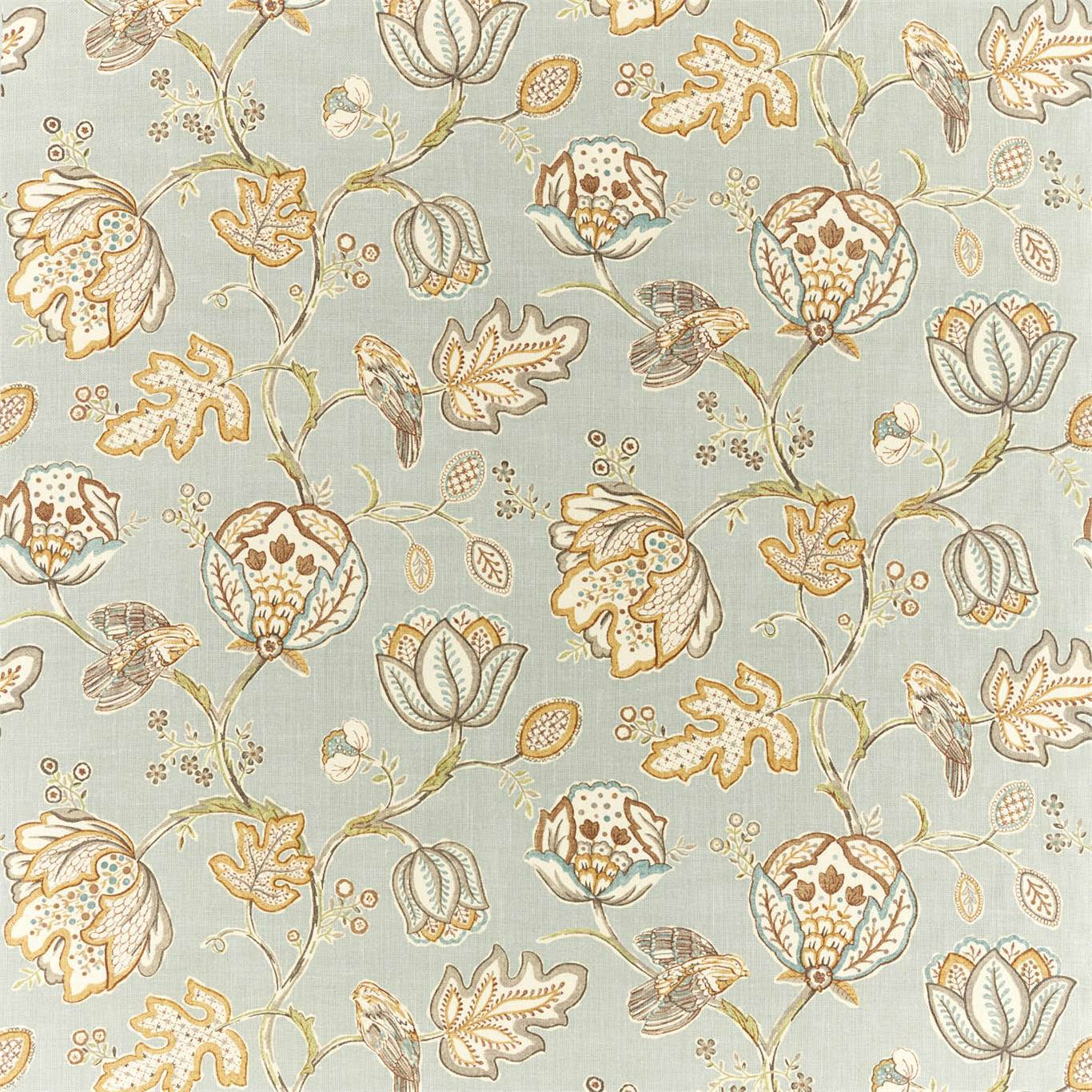 MORRIS & CO Theodosia Fabric Classic Floral Grey - DM5F226596