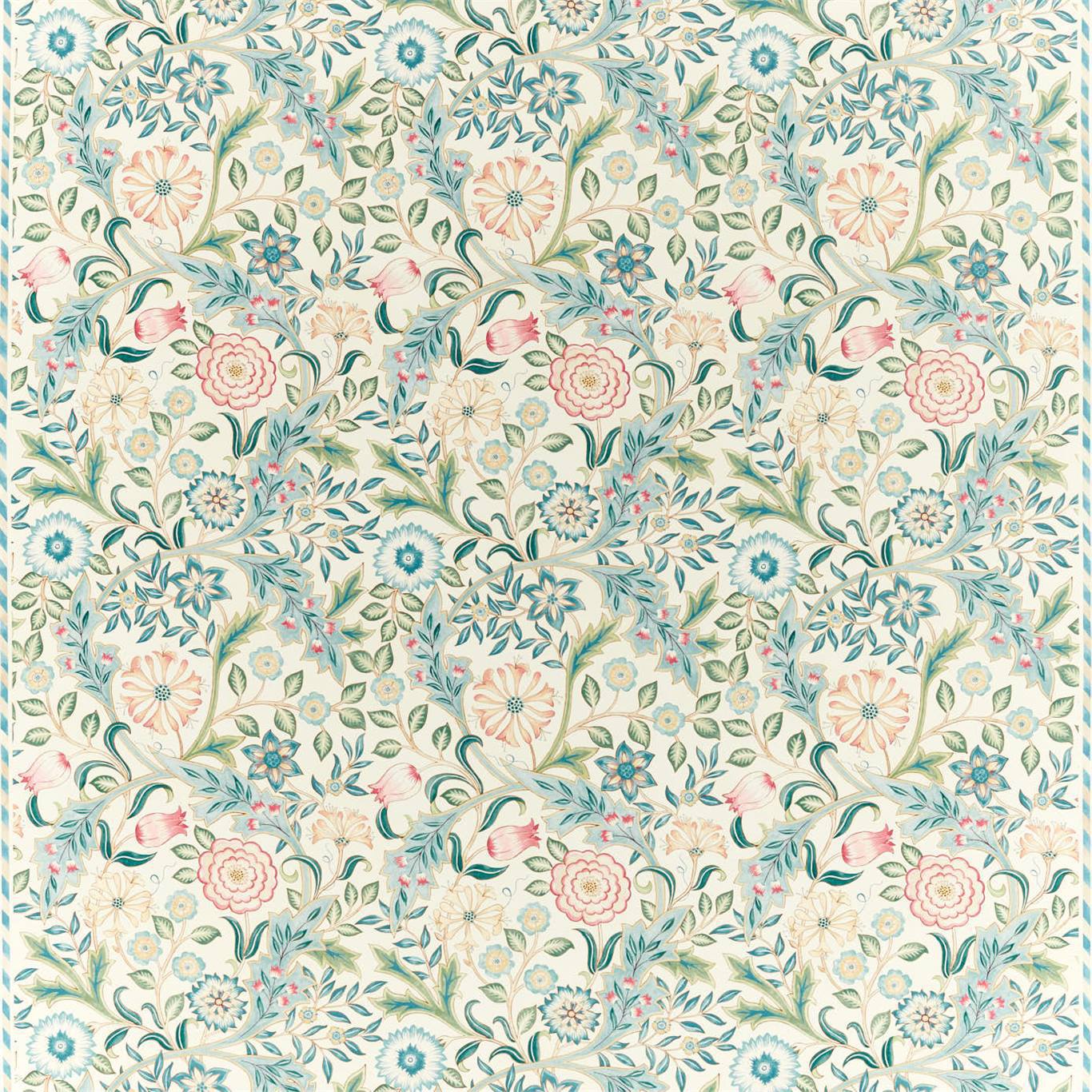 MORRIS & CO Wilhelmina Fabric Classic Floral Ivory - DM5F226603