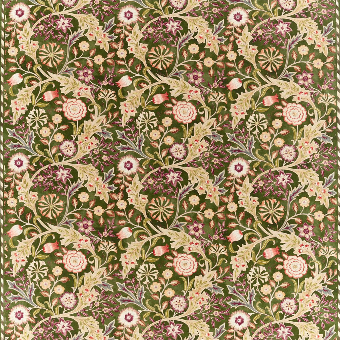 MORRIS & CO Wilhelmina Fabric Classic Floral Moss - DM5F226605