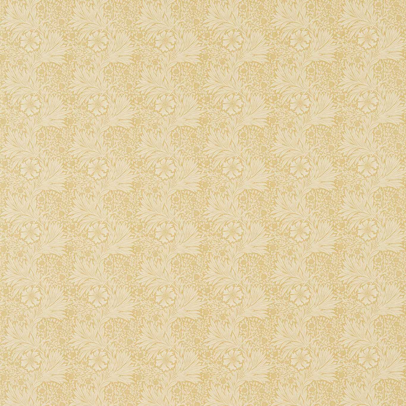 MORRIS & CO Marigold Fabric Contemporary, Floral Lichen,Cowslip - DM6F220316