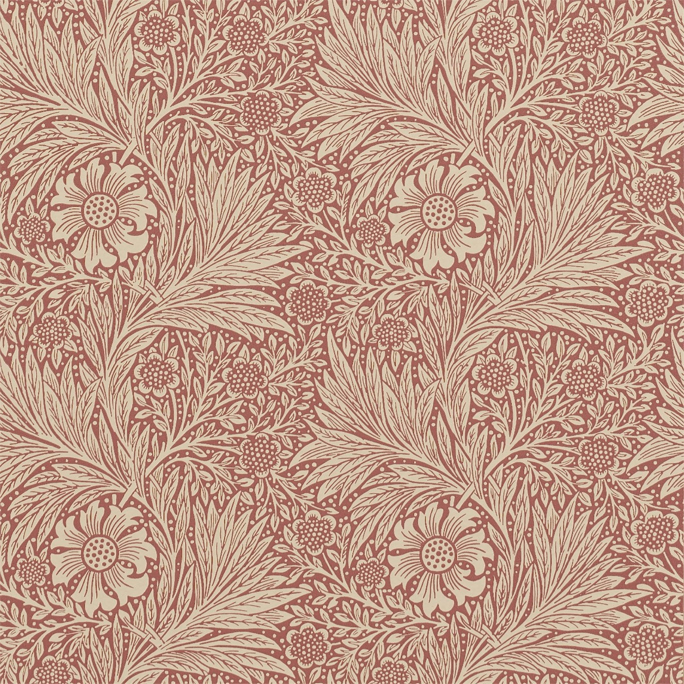 MORRIS & CO Marigold Wallpaper Contemporary, Floral Brick Surflex-Printed Wallpaper - DM6P210367
