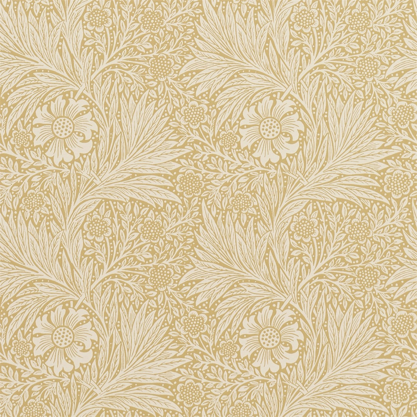 MORRIS & CO Marigold Wallpaper Contemporary, Floral Cowslip Surflex-Printed Wallpaper - DM6P210370