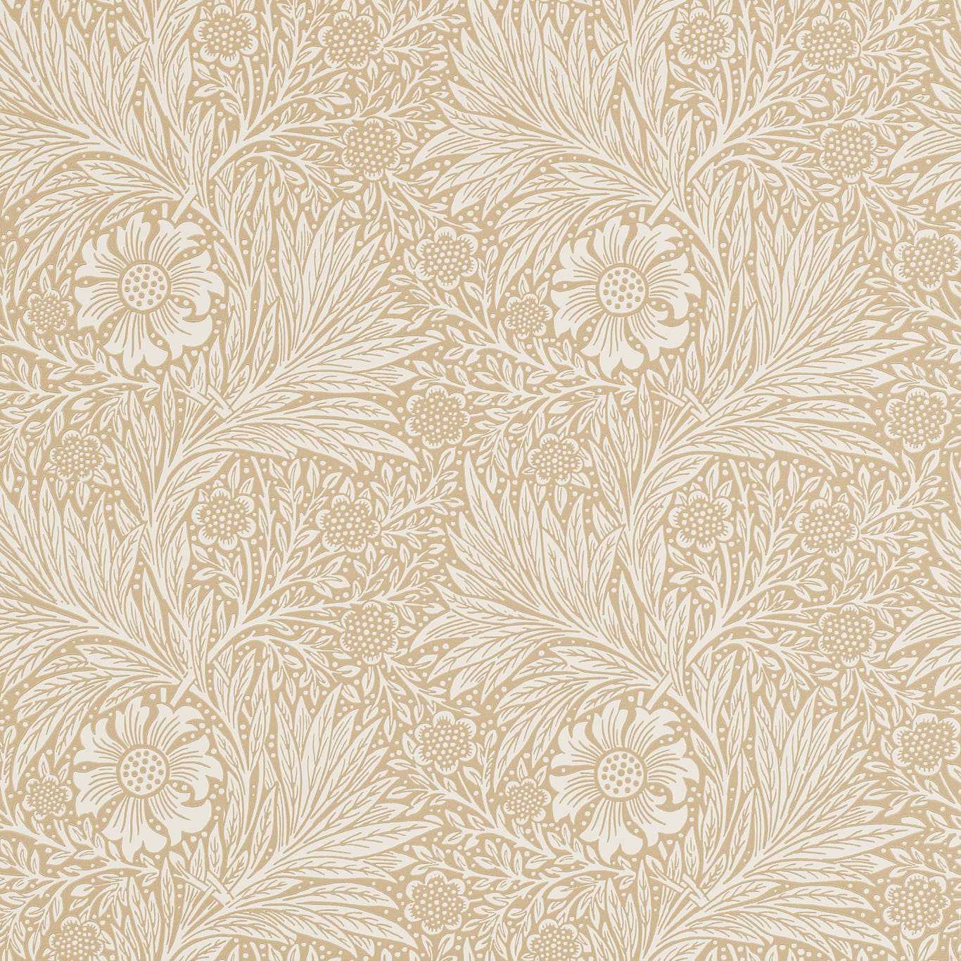 MORRIS & CO Marigold Wallpaper Contemporary, Floral Manilla Surflex-Printed Wallpaper - DM6P210372