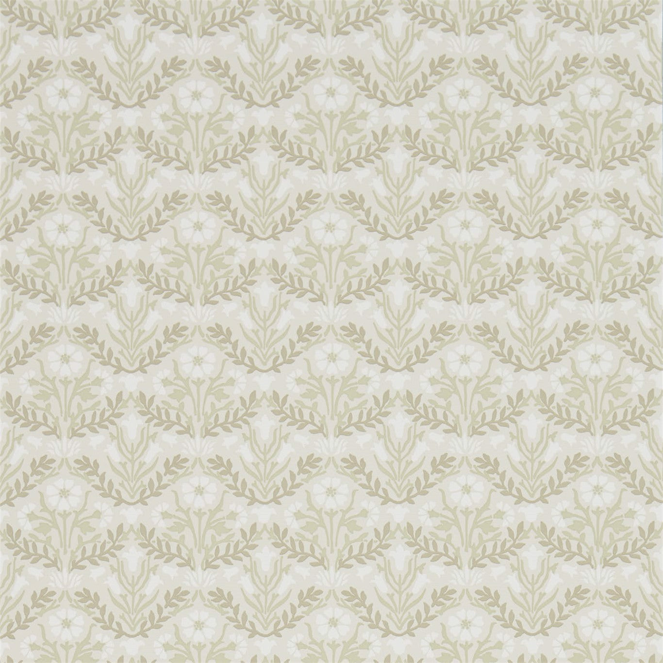 MORRIS & CO Morris Bellflowers Wallpaper Classic Floral Manilla,Olive Flexo-Printed Wallpaper - DMA4216434