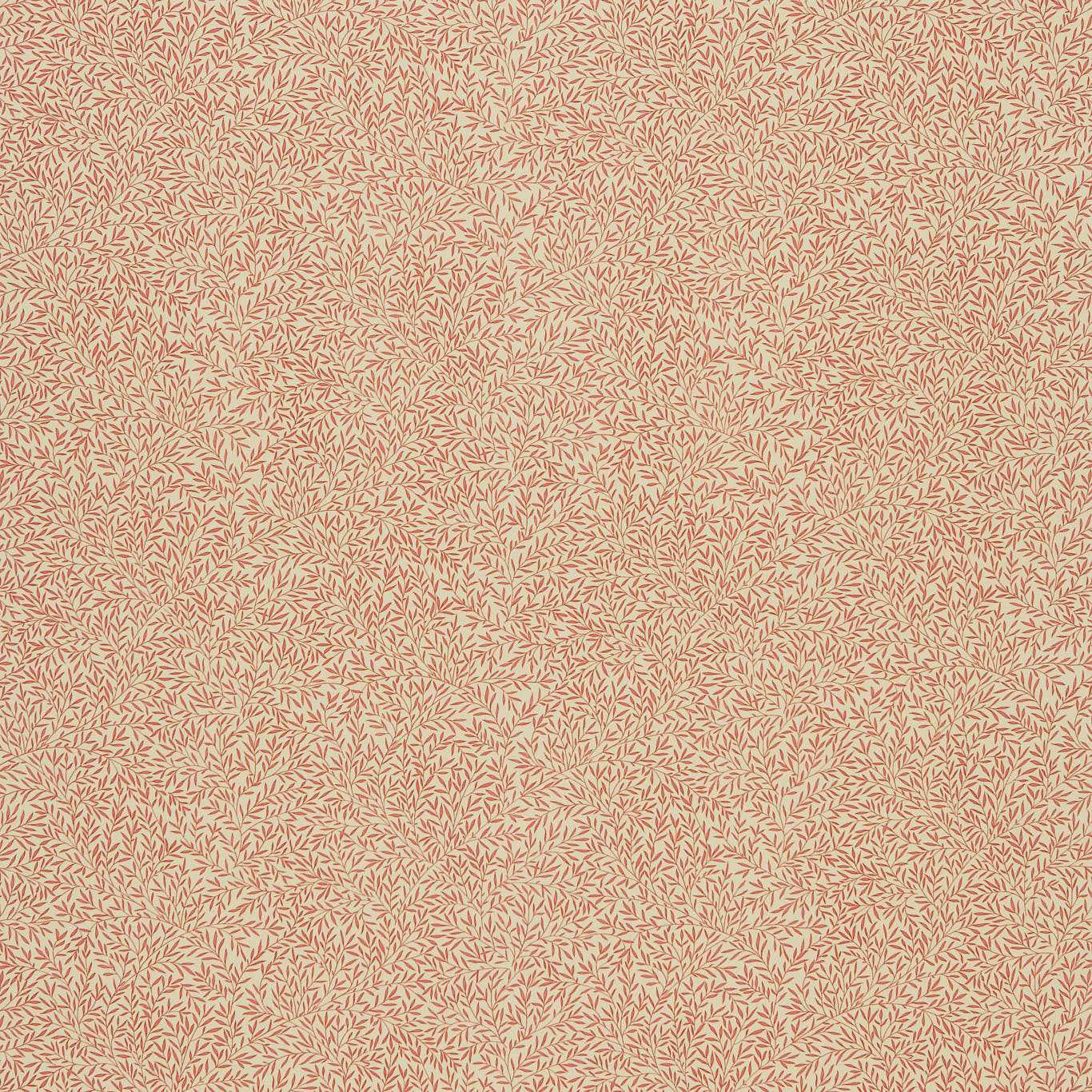 MORRIS & CO Lily Leaf Fabric Leaves , Trees Red - DMCOLI202