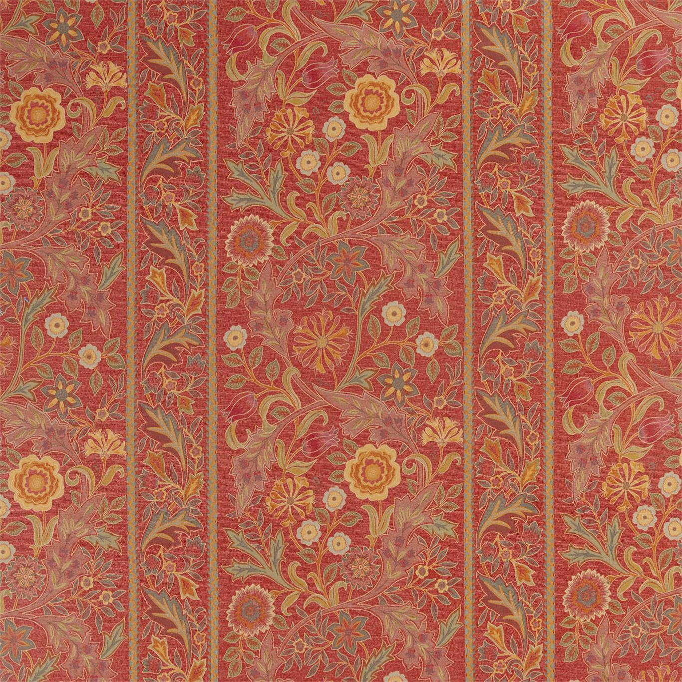 MORRIS & CO Wilhelmina Weave Fabric Classic Floral Rust - DMLF236849