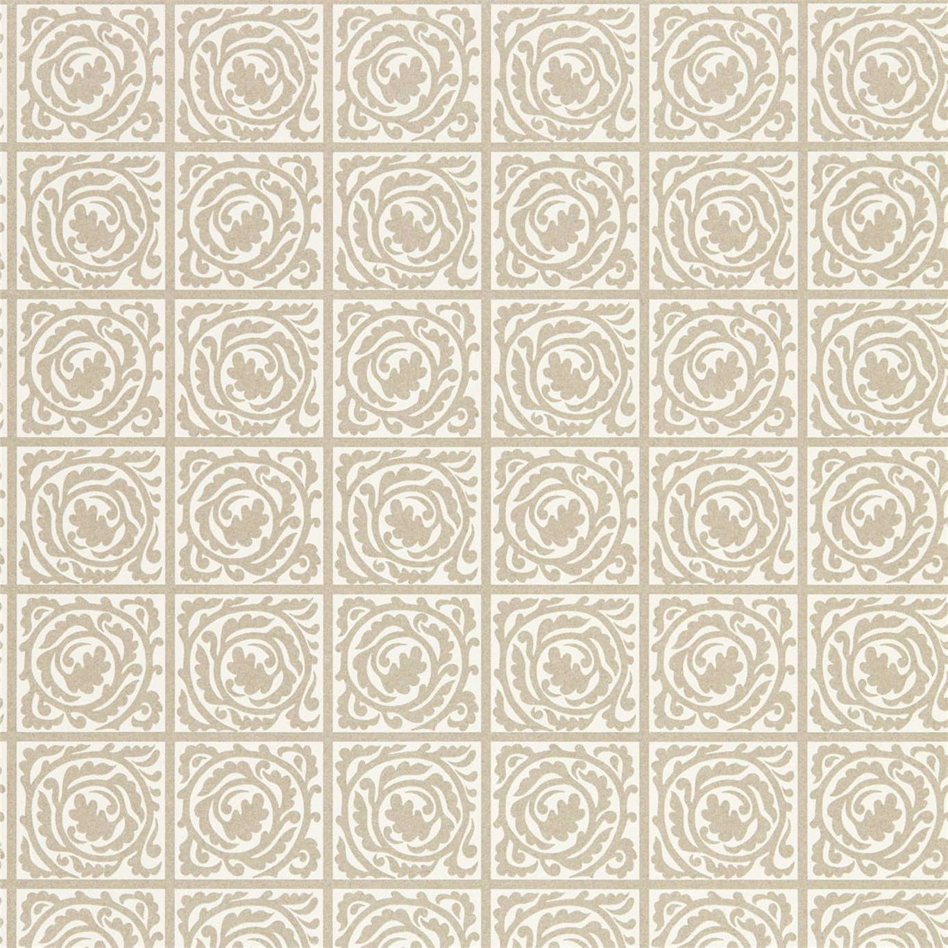 MORRIS & CO Pure Scroll Wallpaper Other Gilver Rotary Wide Width Printed Wallpaper - DMPN216546