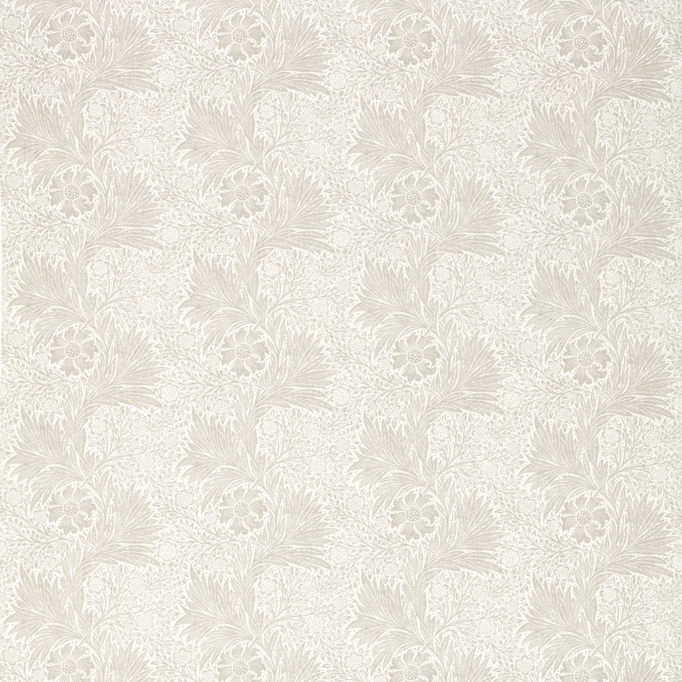 MORRIS & CO Pure Marigold Print Fabric Classic Floral Lightish Grey - DMPN226483