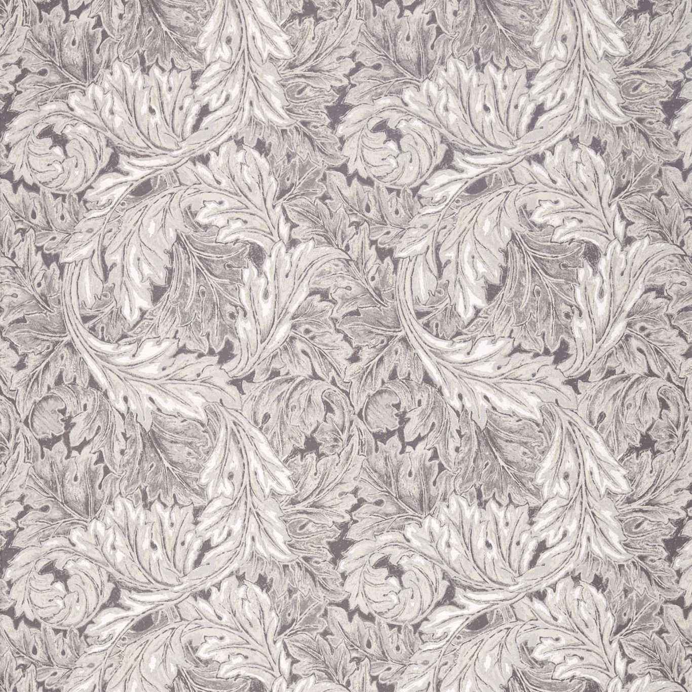 MORRIS & CO Pure Acanthus Weave Fabric Leaves , Trees Inky Grey - DMPN236626