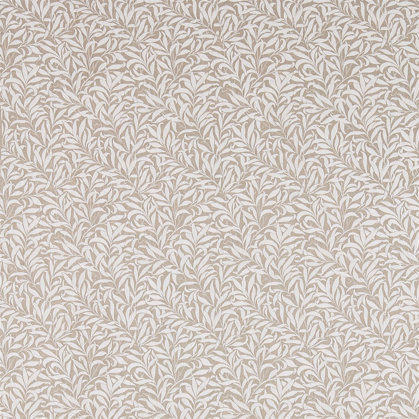 MORRIS & CO Pure Willow Boughs Embroidery Fabric Leaves , Trees Flax - DMPU236066