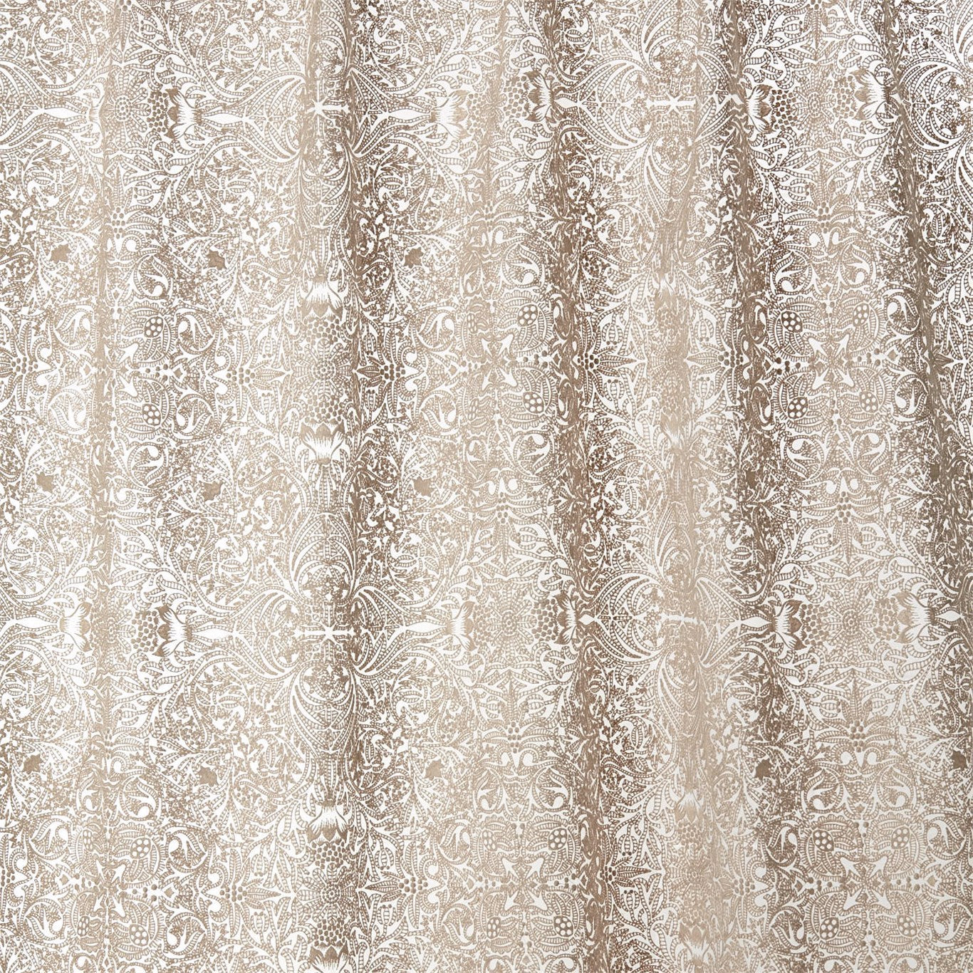 MORRIS & CO Pure Ceiling Embroidery Fabric Classic Floral Flax - DMPU236068