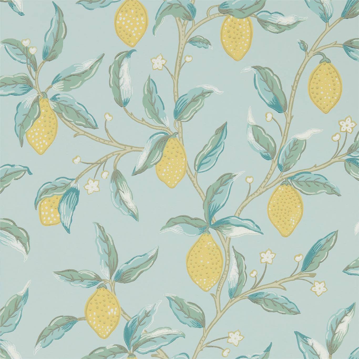 MORRIS & CO Lemon Tree Wallpaper Leaves , Trees Wedgewood Surflex-Printed Wallpaper - DMSW216674