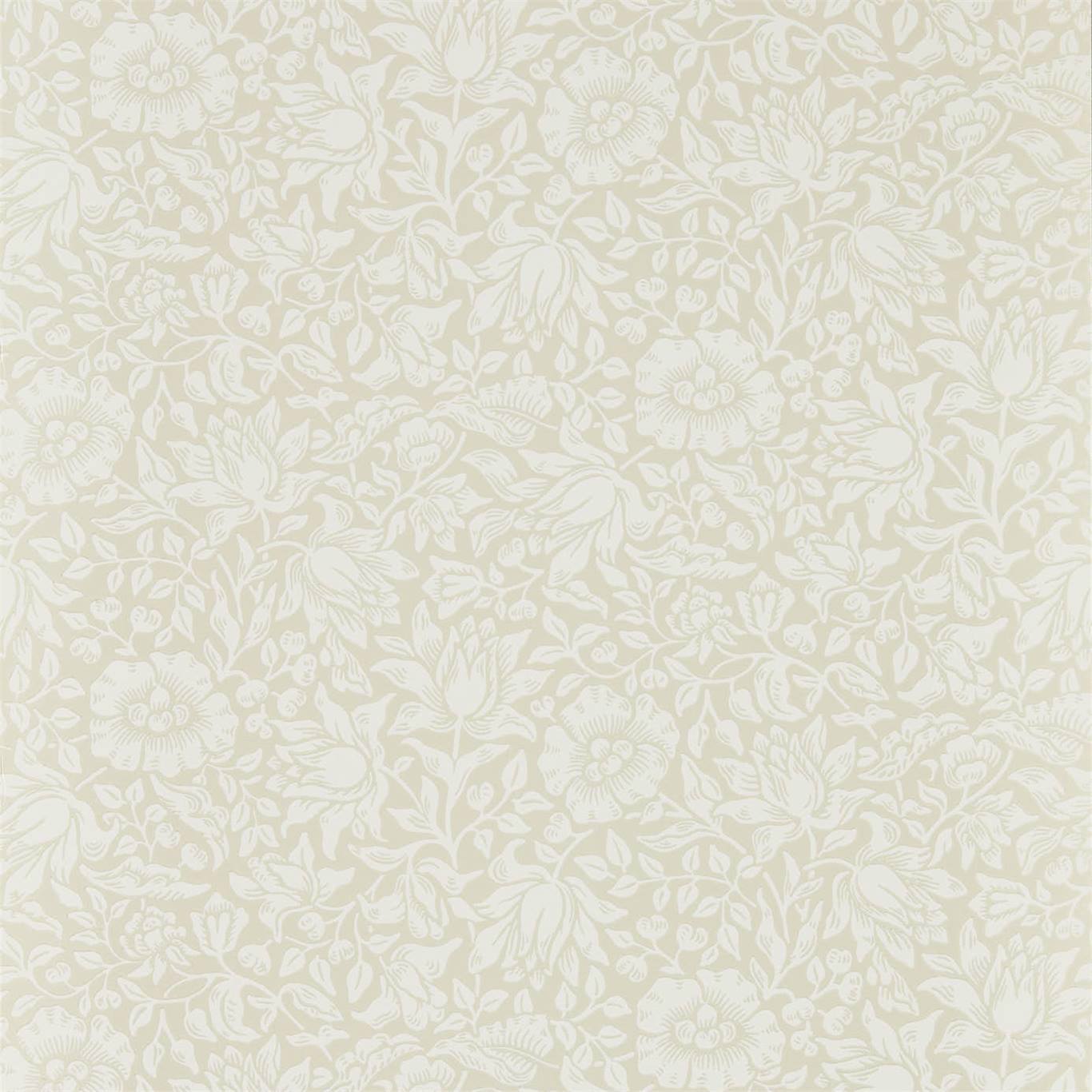 MORRIS & CO Mallow Wallpaper Classic Floral Cream Ivory Surface- Printed Wallpaper - DMSW216676