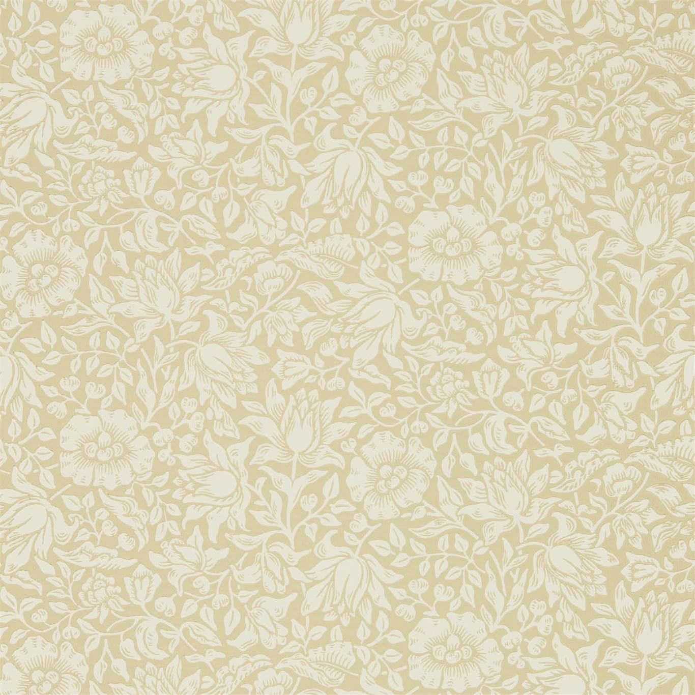MORRIS & CO Mallow Wallpaper Classic Floral Soft Gold Surface- Printed Wallpaper - DMSW216677