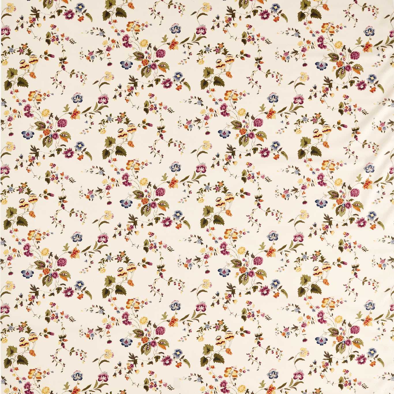 SANDERSON Nectar Fields Printed Fabric Damson,Medlar - DNAT227403