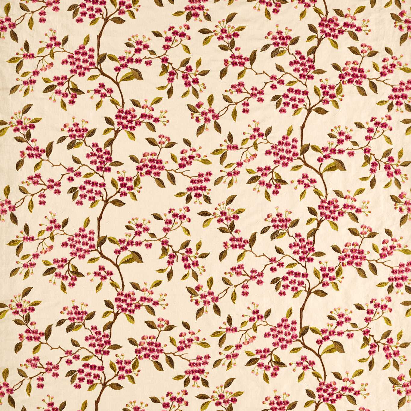 SANDERSON Damson Blossom Weave Madder,Olive - DNAT237803