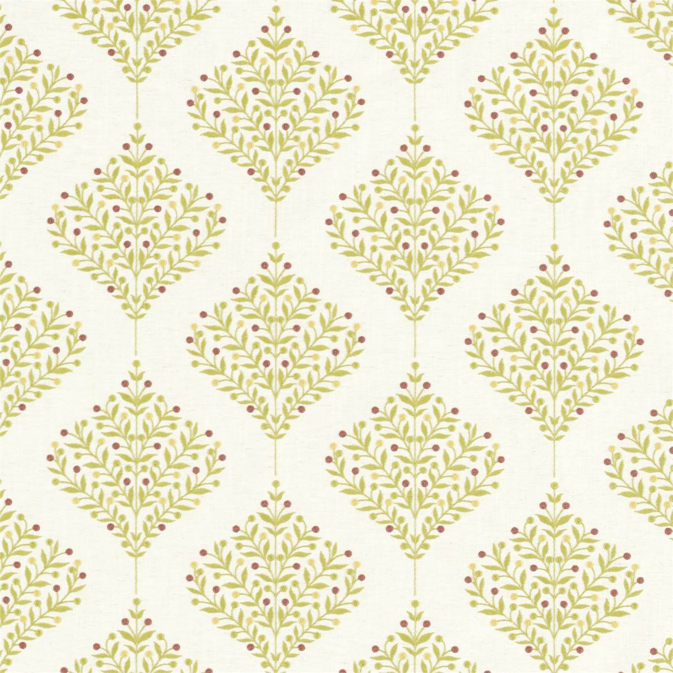 SANDERSON Orchard Tree Fabric Leaves , Trees Lime - DNTF237185