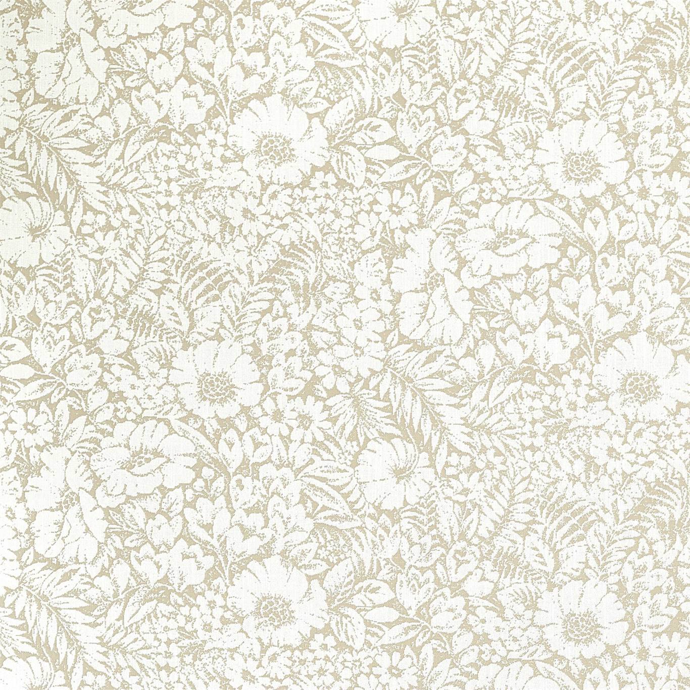 SANDERSON Meadow Fields Fabric Contemporary, Floral Linen - DNTF237196