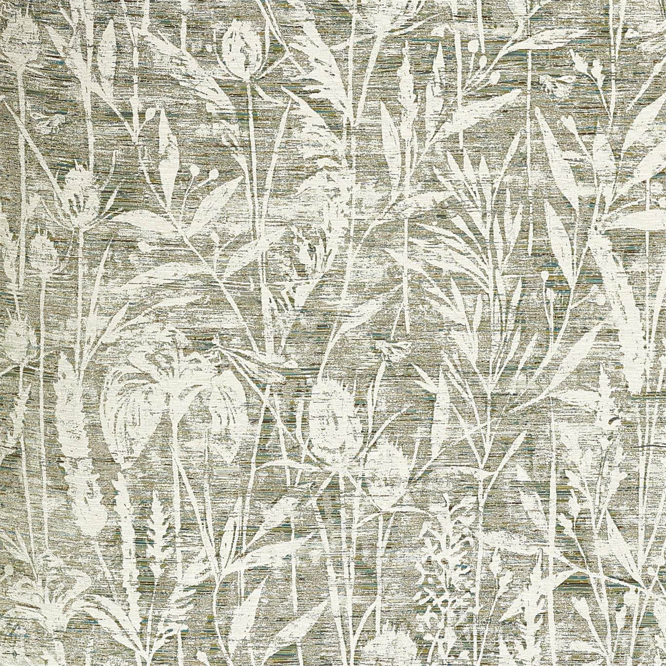 SANDERSON Violet Grasses Fabric Leaves , Trees Moss - DNTF237198