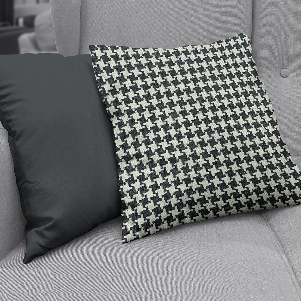 Onyx houndstooth fabric