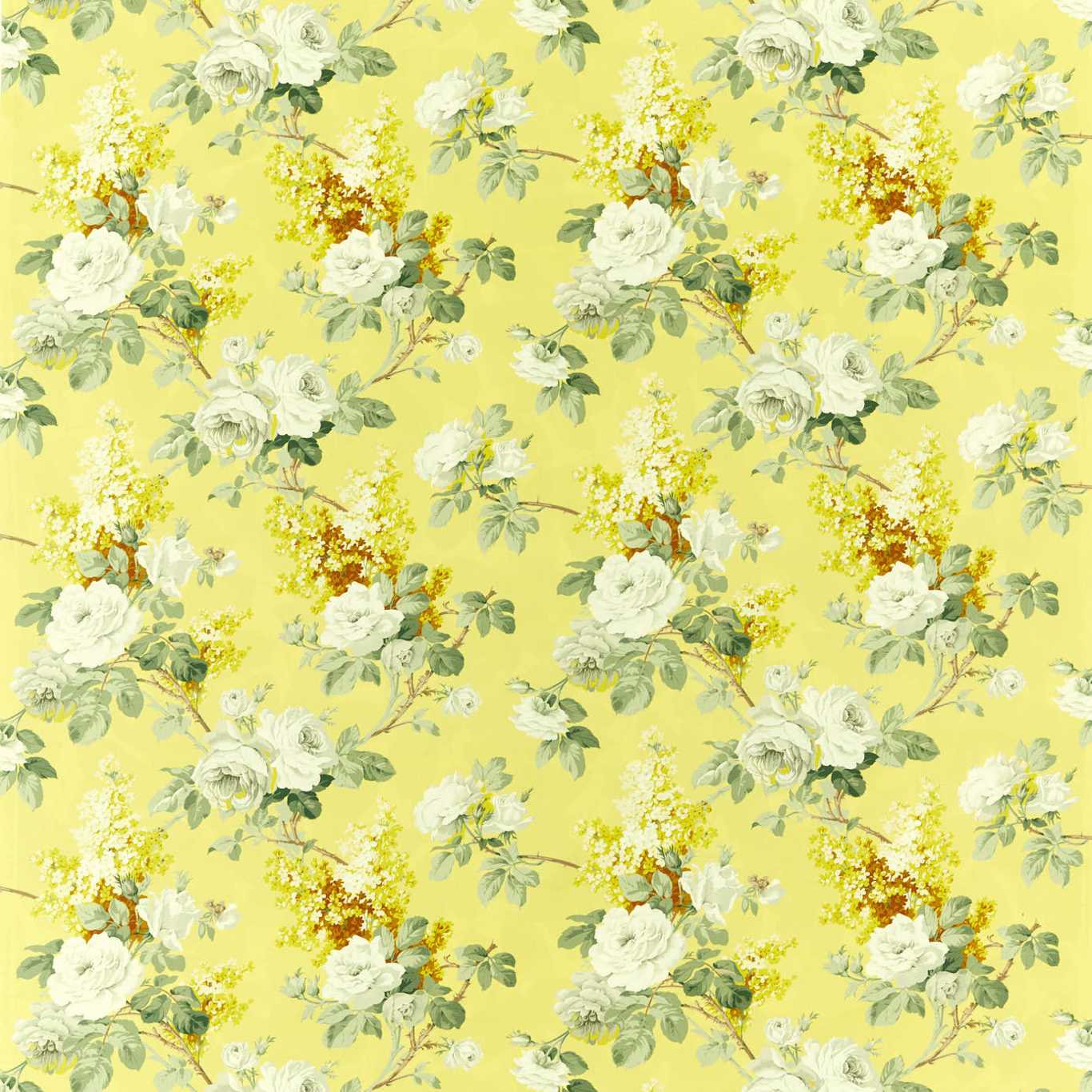 SANDERSON Sorilla Fabric Classic Floral Mimosa - DOSF226861