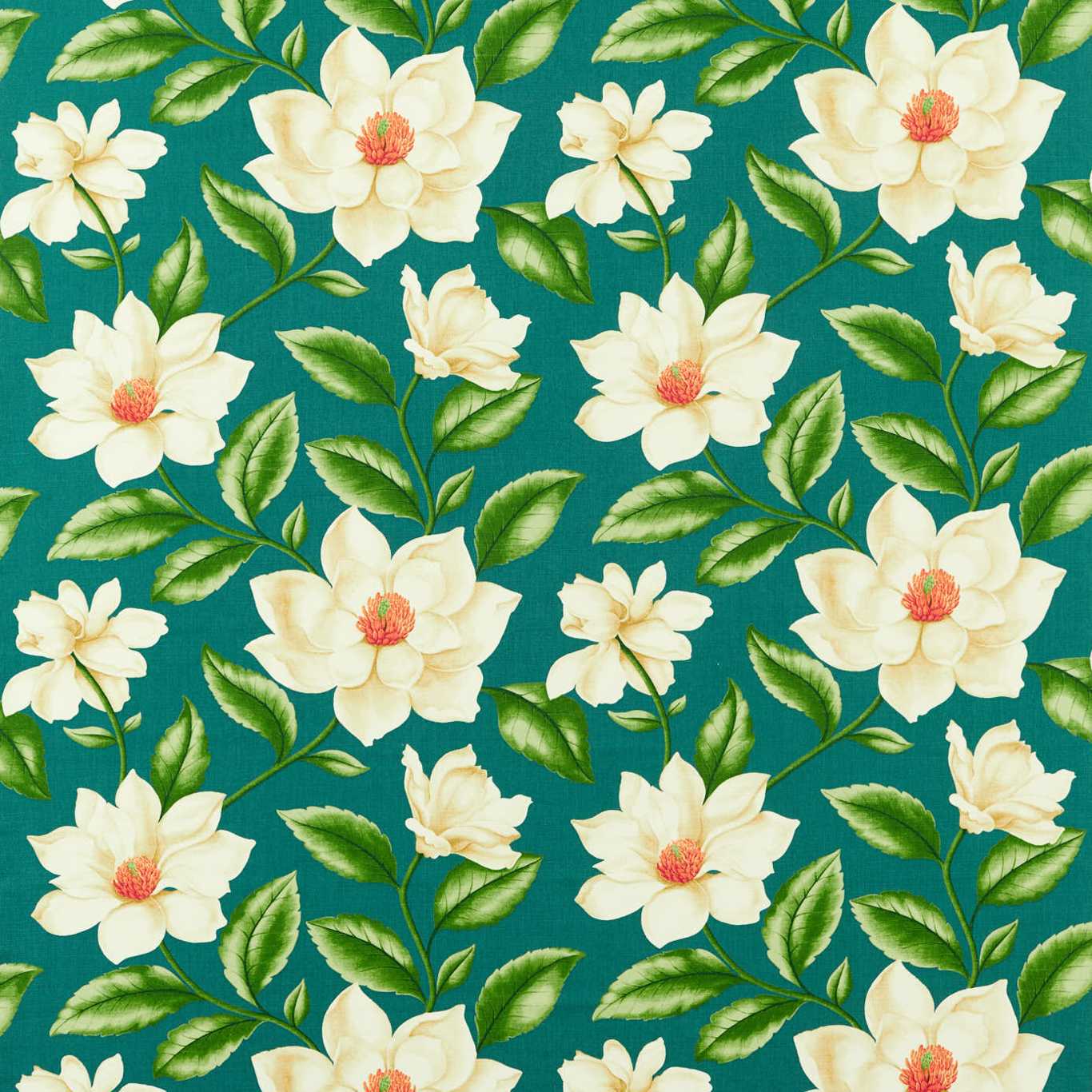 SANDERSON Grandiflora Fabric Classic Floral Emerald - DOSF226865