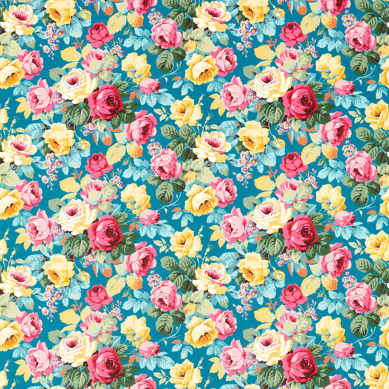 SANDERSON Chelsea Fabric Classic Floral Multi - DOSF226880