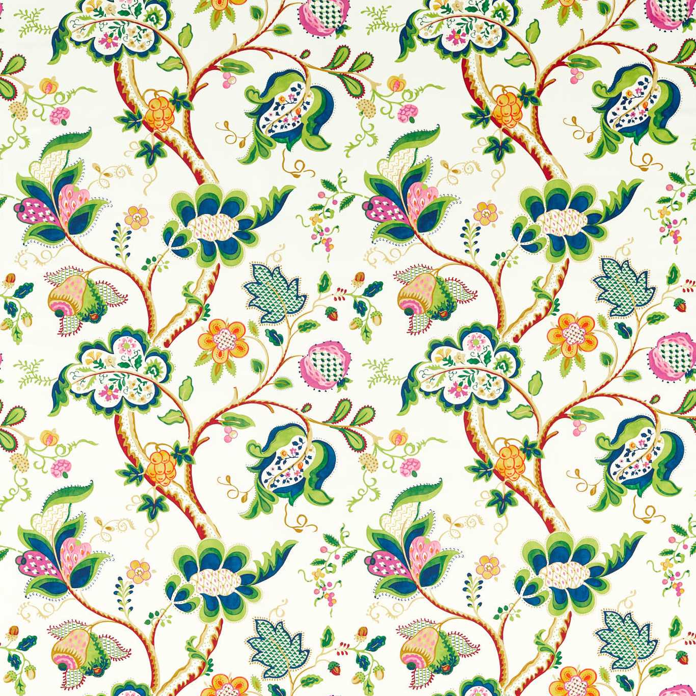 SANDERSON Roslyn Fabric Contemporary, Floral Multi - DOSF226884