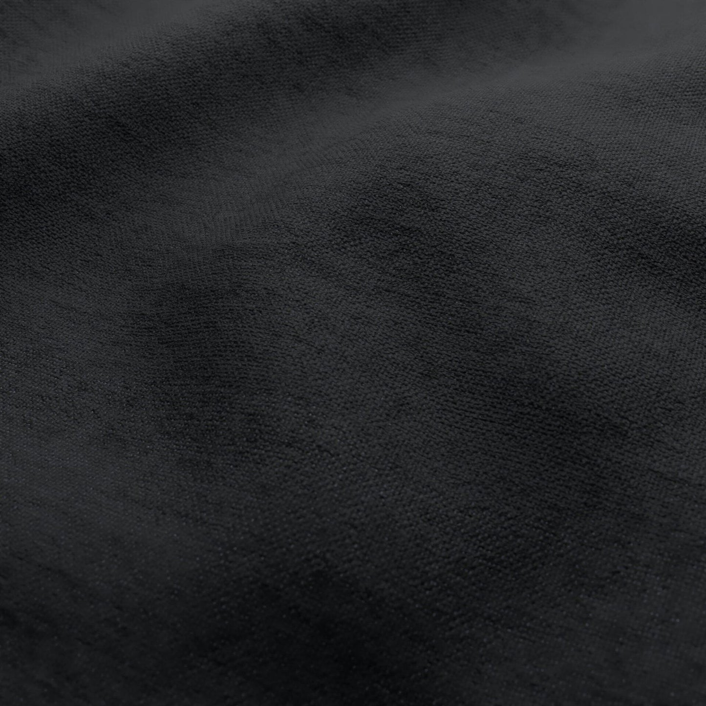 JF Fabrics FibreGuard DRAKE 99 Fabric Basketweave, Plain Charcoal Black Chenille, Woven - 9505699 J9511