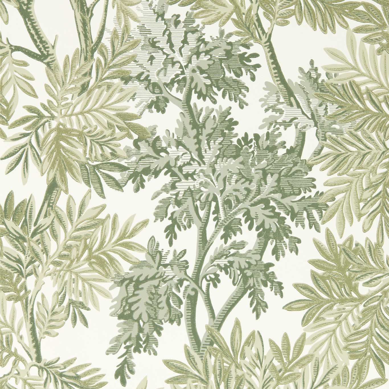 SANDERSON Tapestry Trees Wallpaper Leaves , Trees Forest,Willow Surflex-Printed Wallpaper - DSAB217416