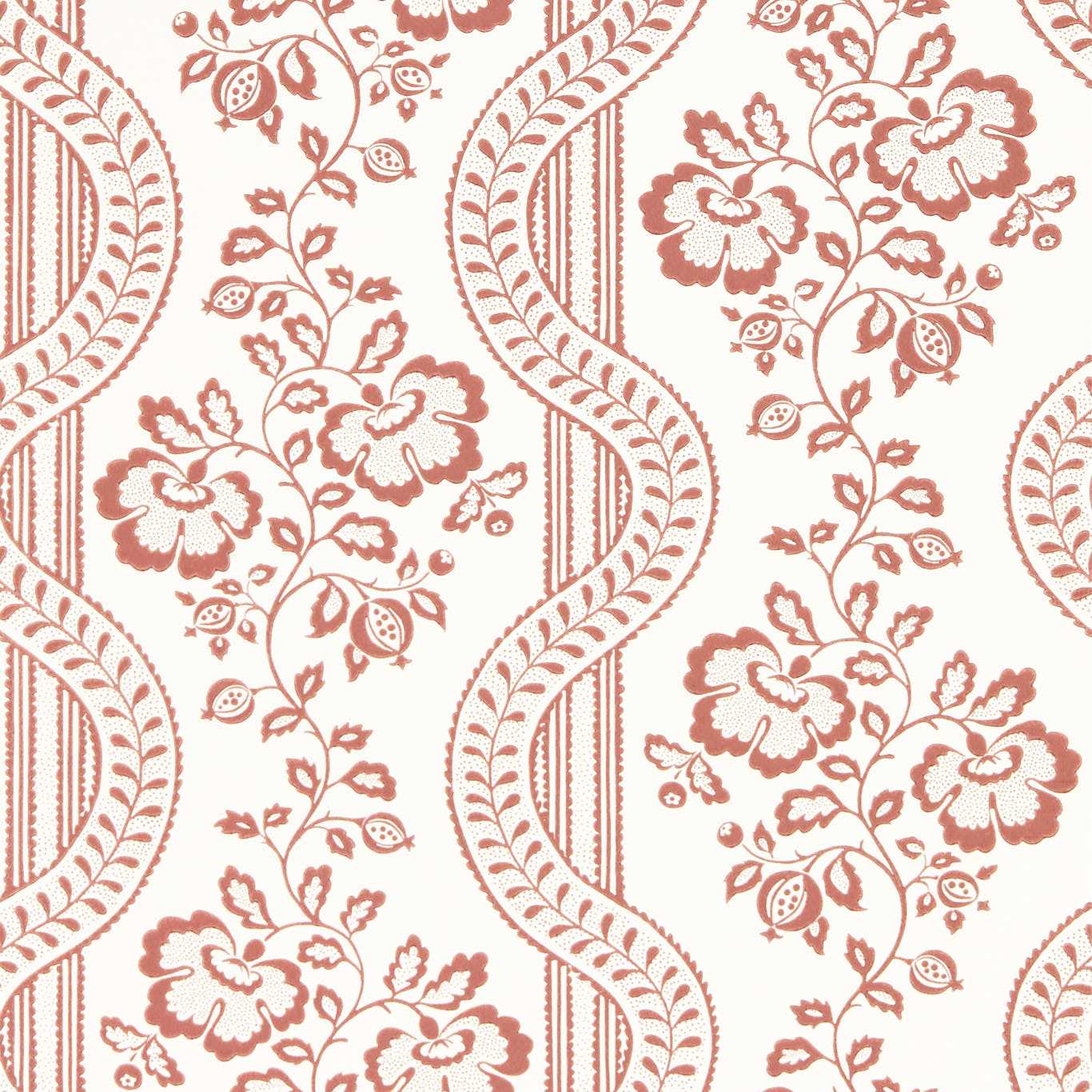 SANDERSON Aubrey Wallpaper Abstract , Graphic Fareham Red Surflex-Printed Wallpaper - DSAB217429