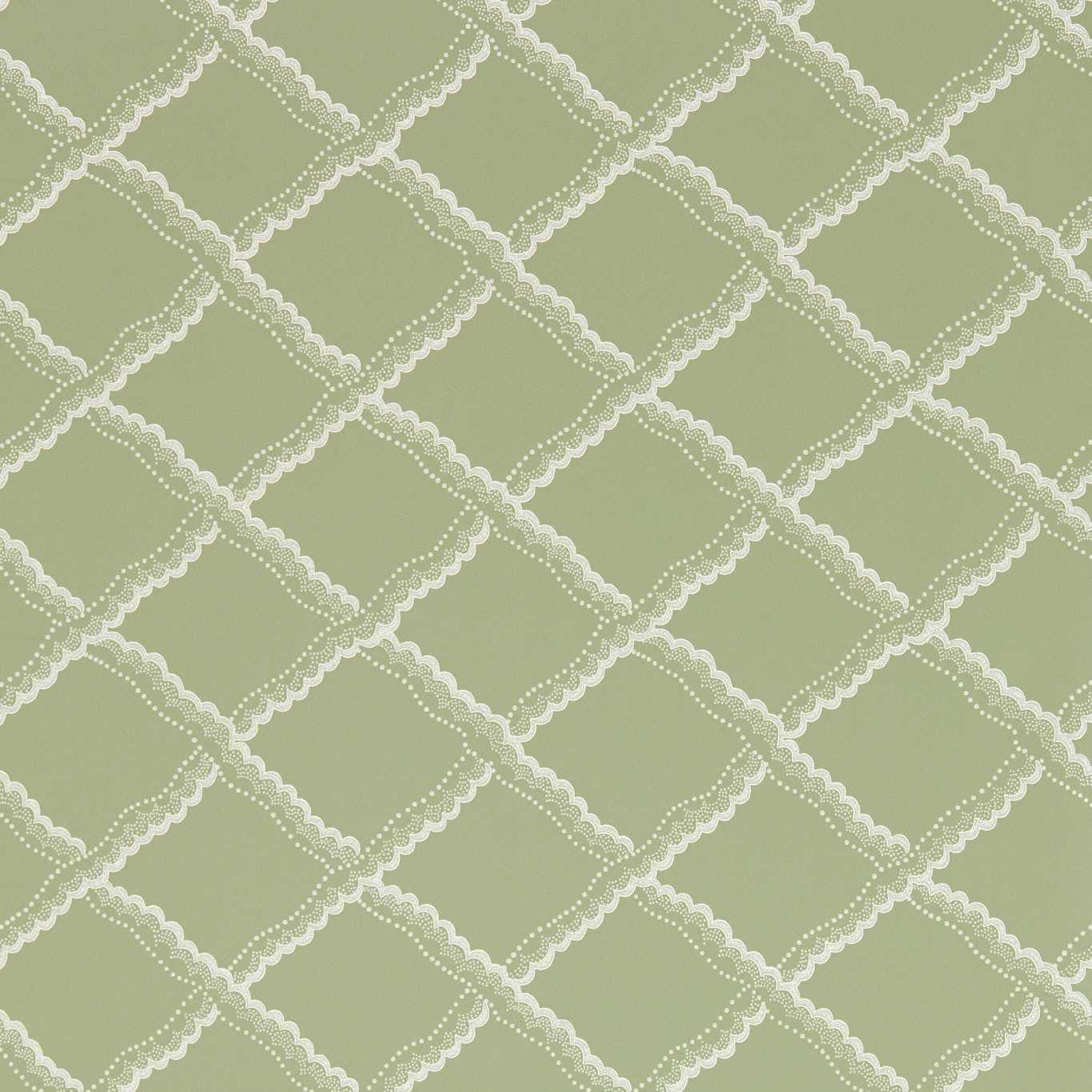 SANDERSON Rye Wallpaper Geometric Shed Green Surflex-Printed Wallpaper - DSAB217436
