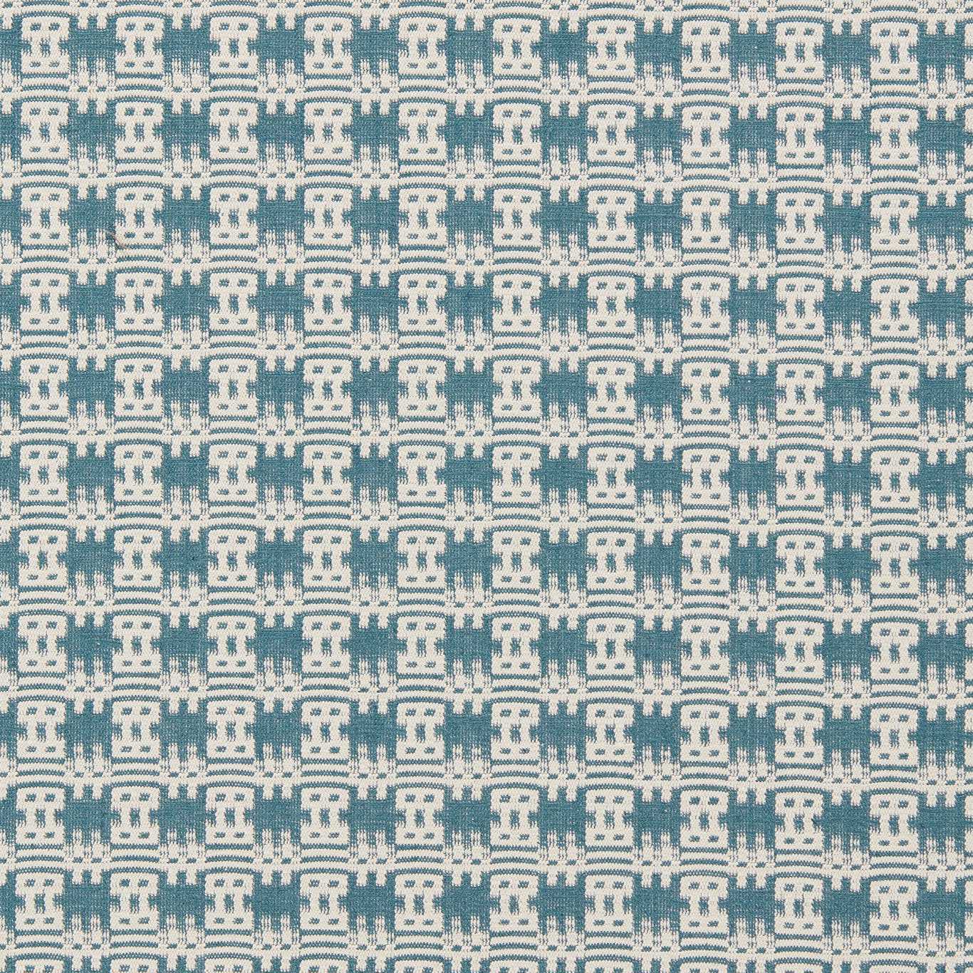 SANDERSON Akan Fabric Checks Lagoon - DSAF237515