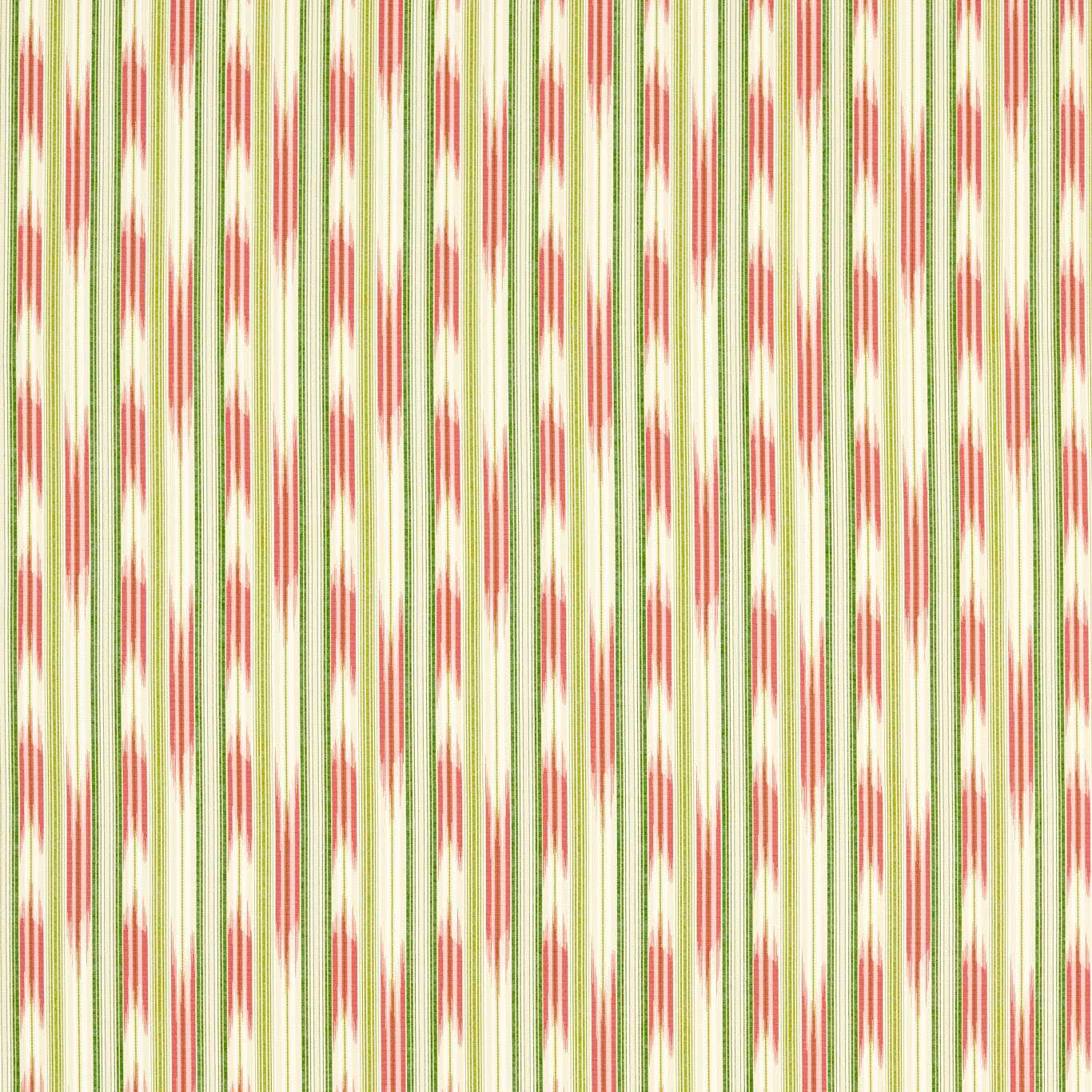 SANDERSON Ishi Fabric Stripes Hibiscus,Botanical Green - DSAN227191